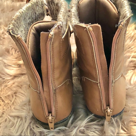 MUDD brown zip up combat boots - Picture 7 of 11